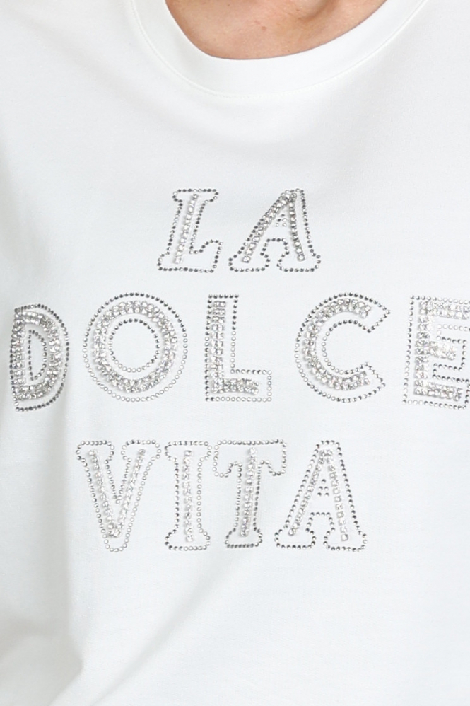 Monari 410183 T-shirt korte mouw Wit