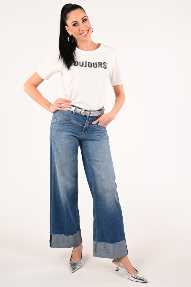 Geisha 52837-41 T-shirt korte mouw Wit