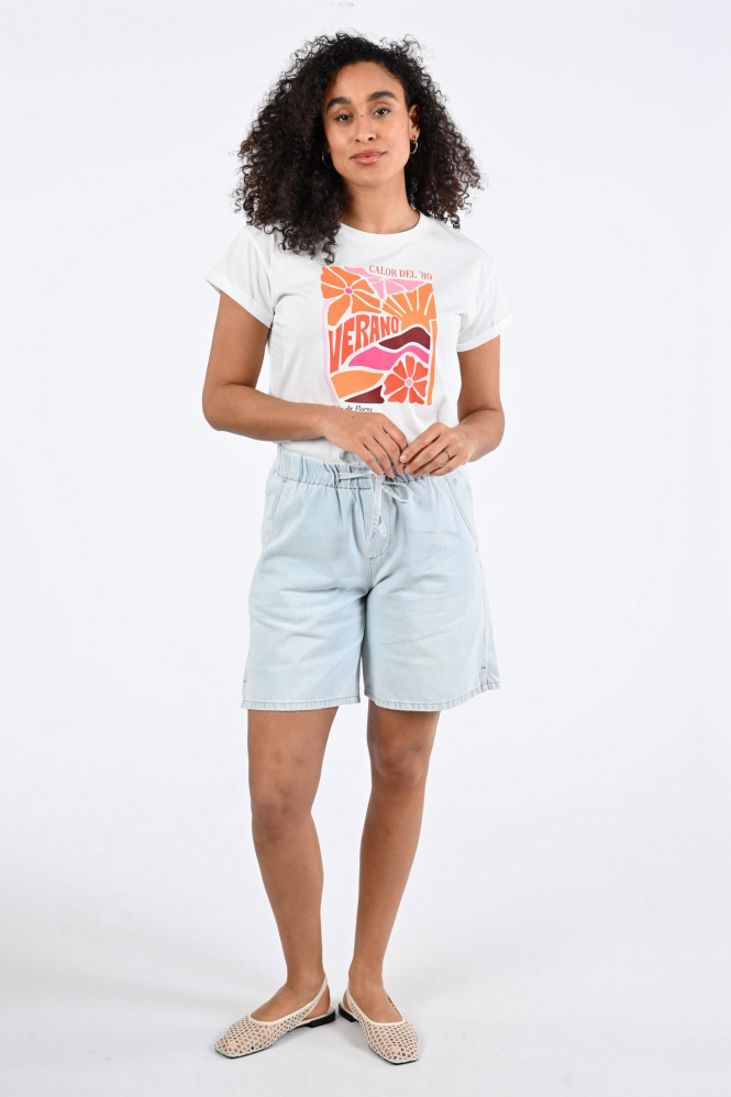 Geisha 62355-24 T-shirt korte mouw Wit