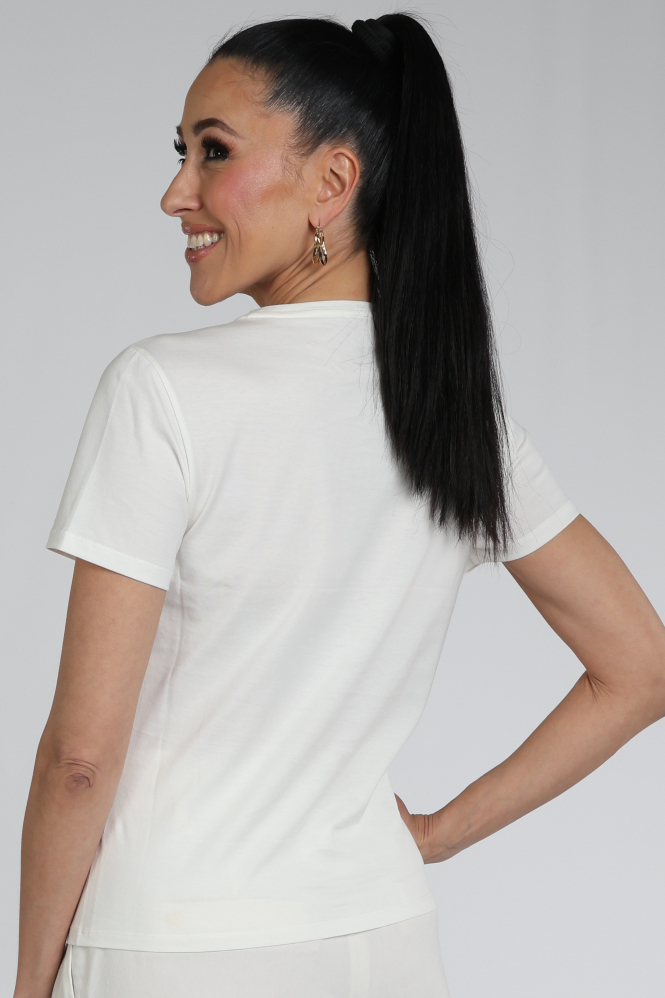 Marc Cain AR 48.32 J01 T-shirt korte mouw Wit