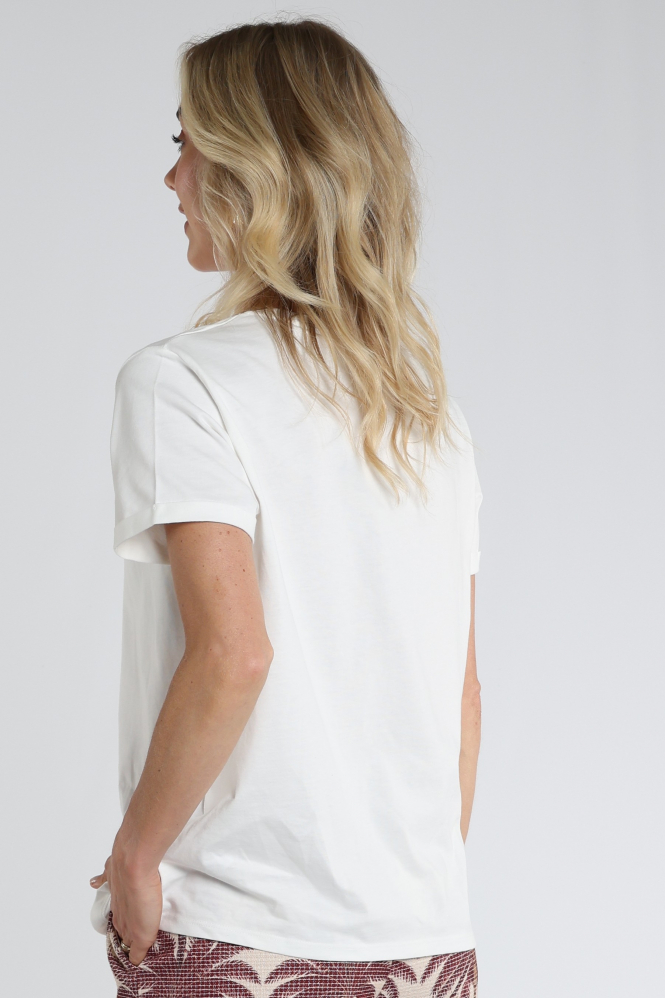 Geisha 62085-41 T-shirt korte mouw Wit