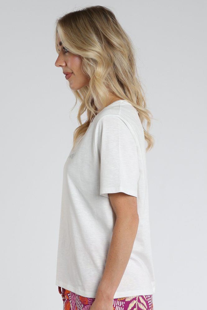 Geisha 62099-41 T-shirt korte mouw Wit