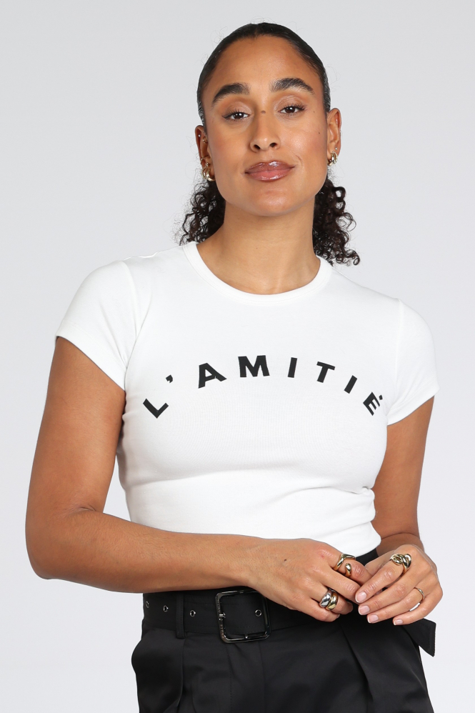 Haute L'Amitié hl10849  T-shirt korte mouw Wit