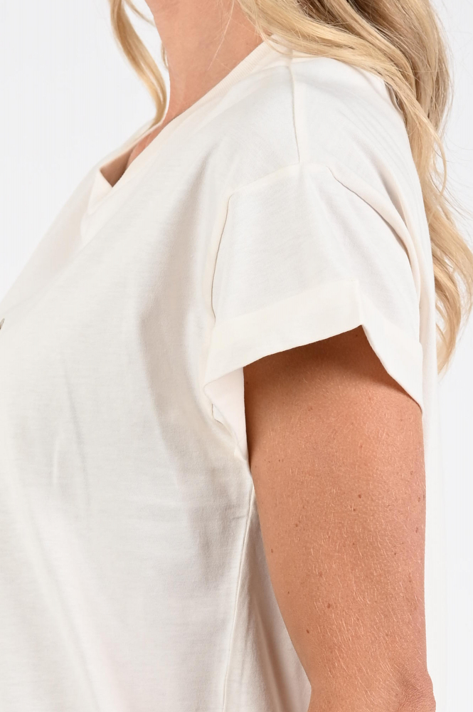 Nukus NKF04004 T-shirt korte mouw Beige