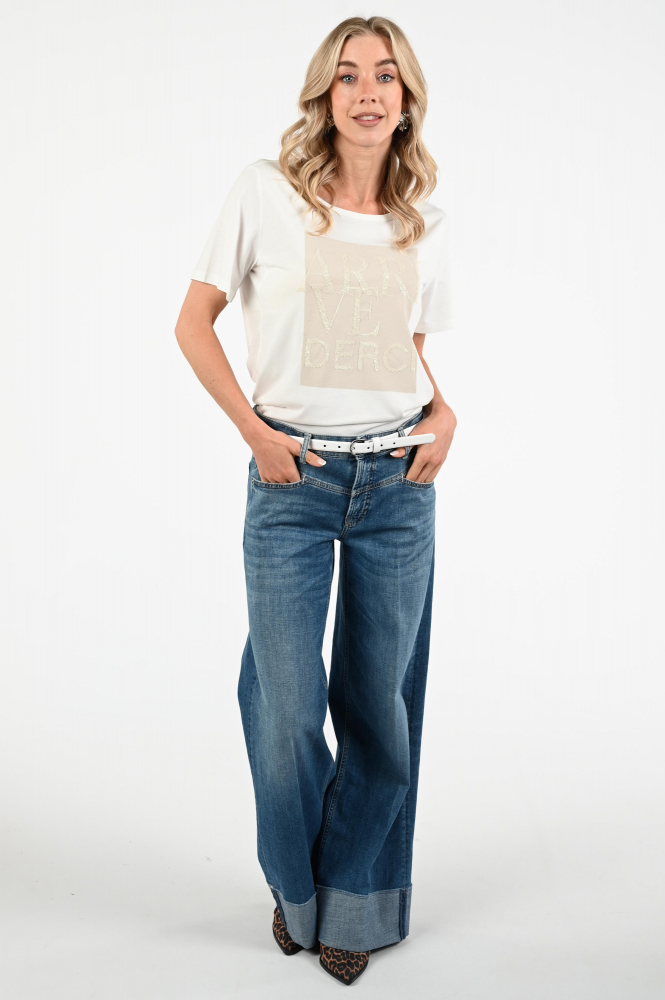 Monari 408612 T-shirt korte mouw Beige