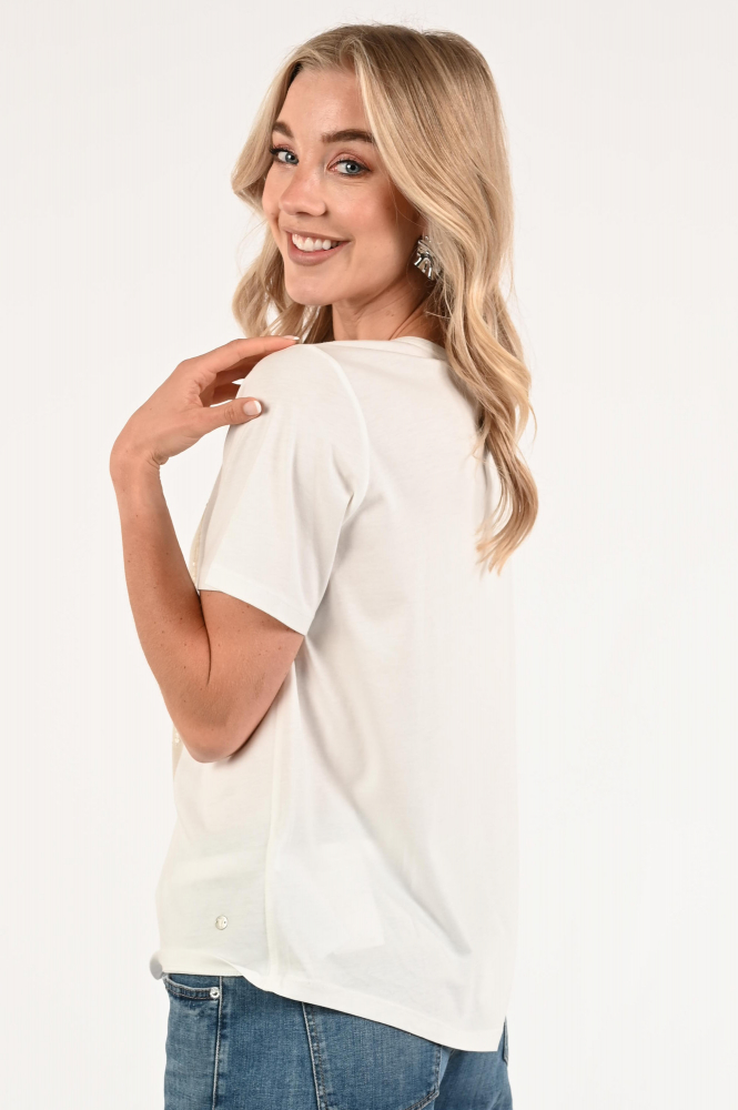 Monari 408612 T-shirt korte mouw Beige