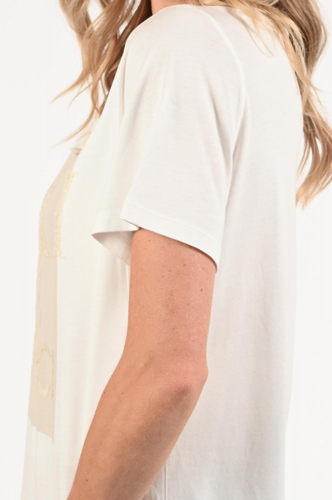 Monari 408612 T-shirt korte mouw Beige