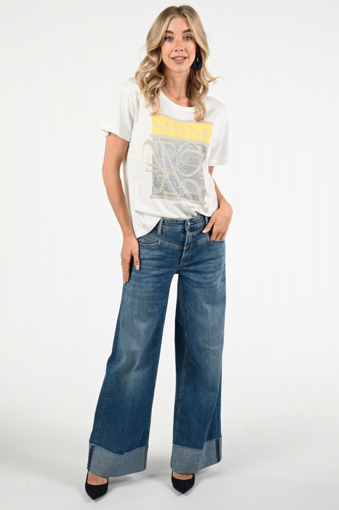 Monari 408653 T-shirt korte mouw Beige
