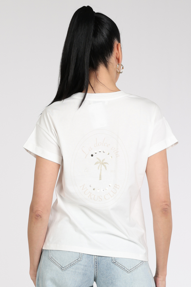 Nukus NKS04016 T-shirt korte mouw Beige