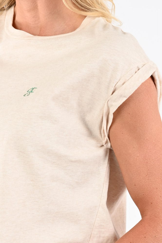 By-Bar 26211043 T-shirt korte mouw Beige