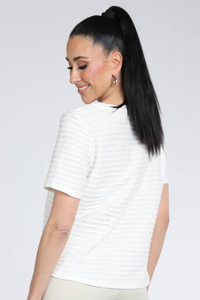 Frank walder 104455 T-shirt korte mouw Beige