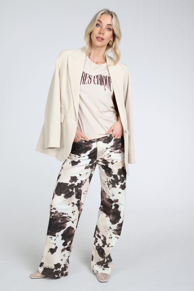 Geisha 62143-41 T-shirt korte mouw Beige