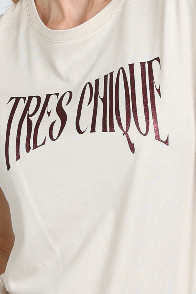 Geisha 62143-41 T-shirt korte mouw Beige