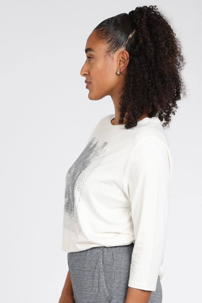 Frank walder 109452 T-shirt korte mouw Beige