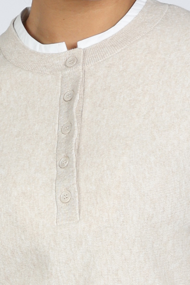 Yaya 01-000546-601 T-shirt korte mouw Beige