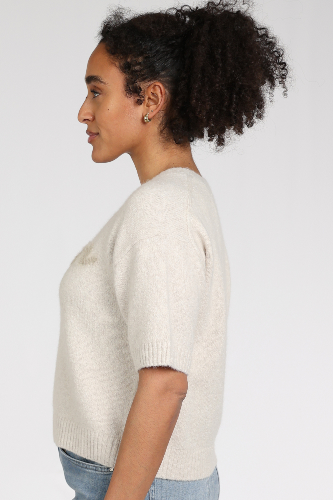 Yaya 01-000548-601 T-shirt korte mouw Beige