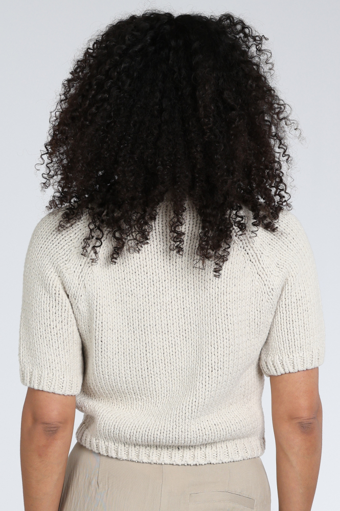 Yaya 01-000551-602. T-shirt korte mouw Beige