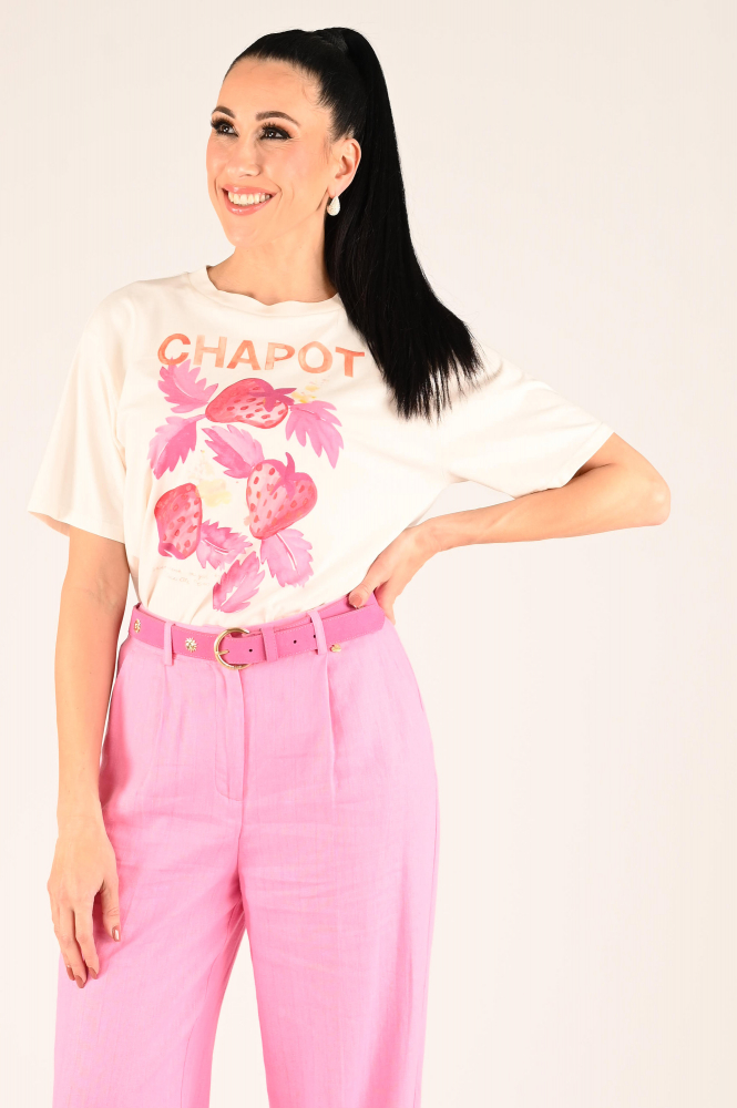 Fabienne Chapot Steve Sketchbook T-shirt korte mouw Beige