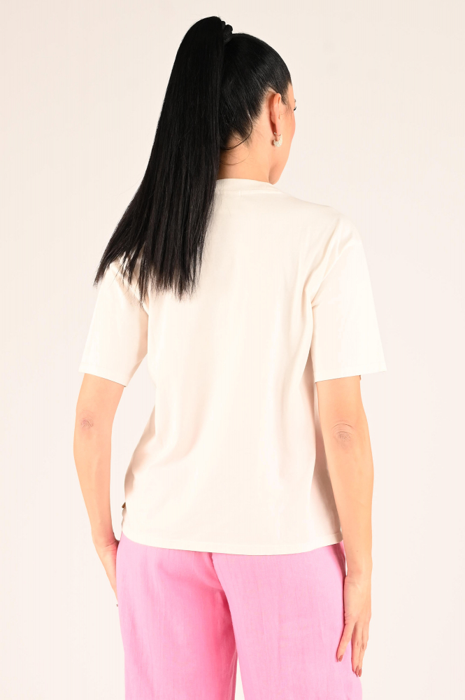 Fabienne Chapot Steve Sketchbook T-shirt korte mouw Beige