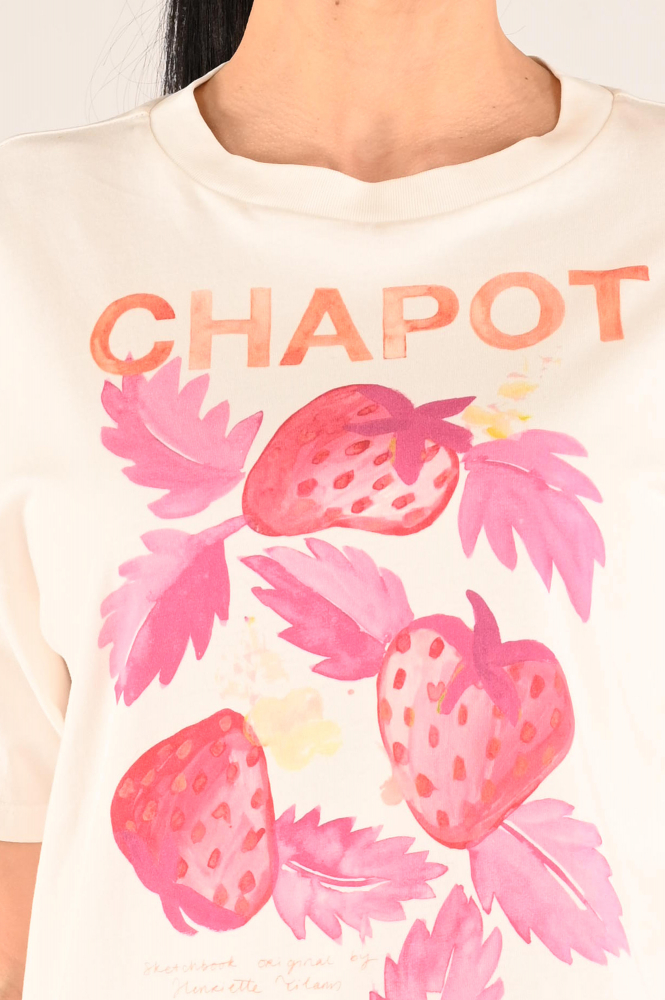 Fabienne Chapot Steve Sketchbook T-shirt korte mouw Beige