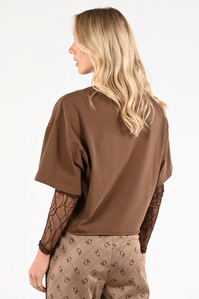 10 Days 20-756-6201 T-shirt korte mouw Bruin