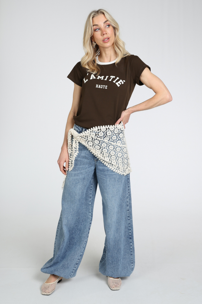 Haute L'Amitié HL10006 T-shirt korte mouw Bruin