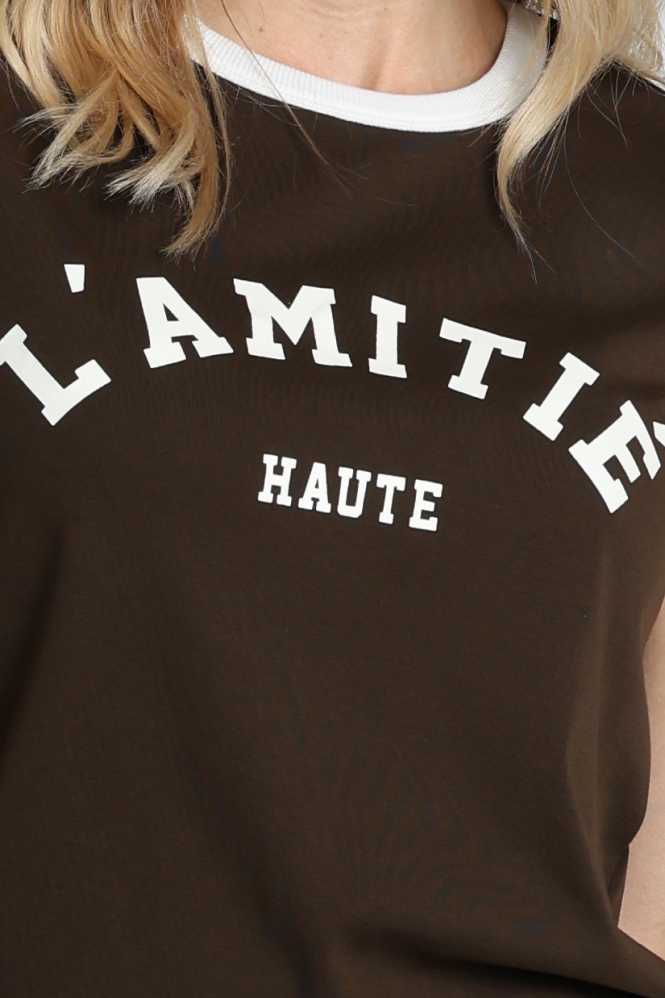 Haute L'Amitié HL10006 T-shirt korte mouw Bruin