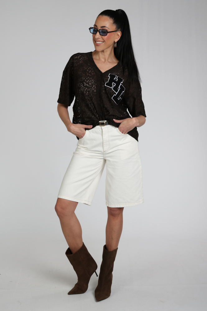 Haute L'Amitié HL10466 T-shirt korte mouw Bruin