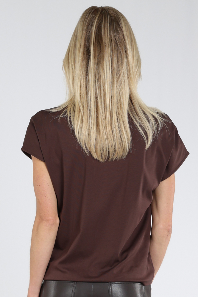 Marc Cain BC 48.25 J14 T-shirt korte mouw Bruin