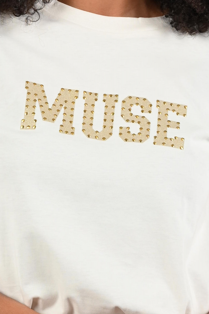 Nukus NKF04005 T-shirt korte mouw Beige