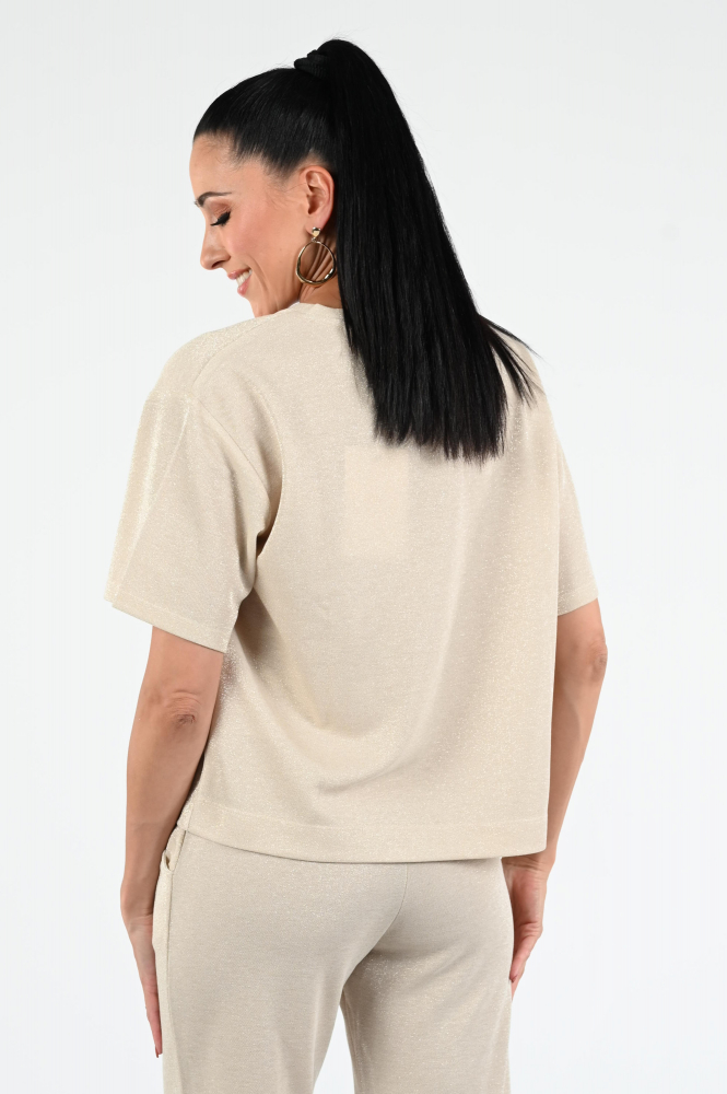 Nukus NKF01034 T-shirt korte mouw Beige