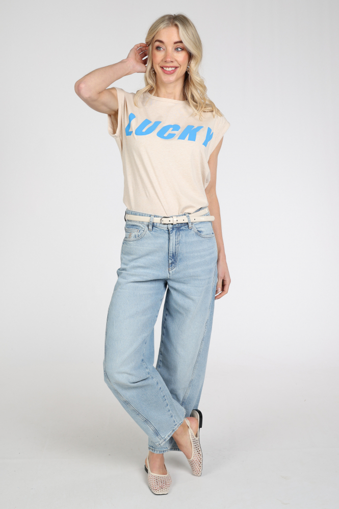 By-Bar 26211048 T-shirt korte mouw Beige