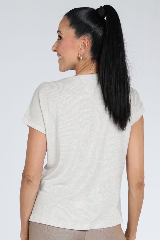 Geisha 62549-24 T-shirt korte mouw Beige