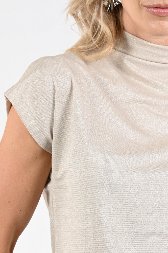 Aimée the label mandy T-shirt korte mouw Beige