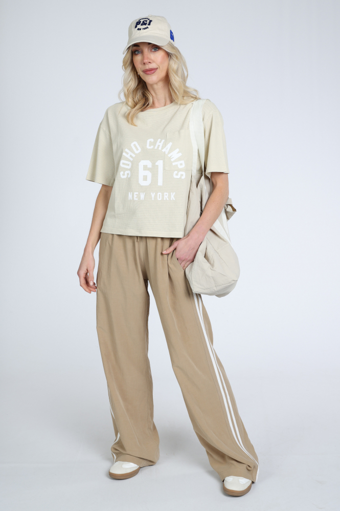 Penn & Ink S26F1839 T-shirt korte mouw Beige