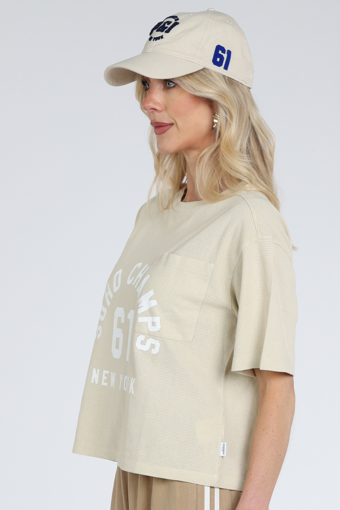 Penn & Ink S26F1839 T-shirt korte mouw Beige