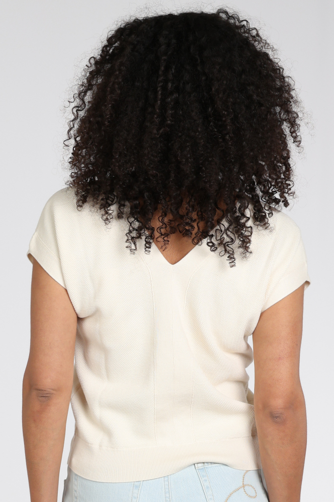 Yaya 01-000582-604 T-shirt korte mouw Beige