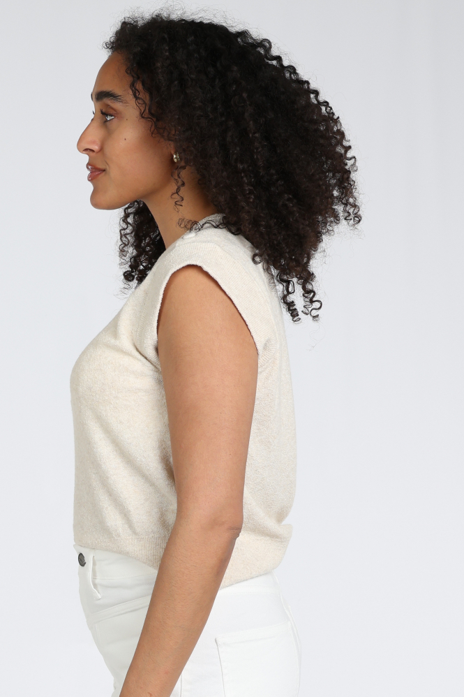 Yaya 01-000584-604 T-shirt korte mouw Beige