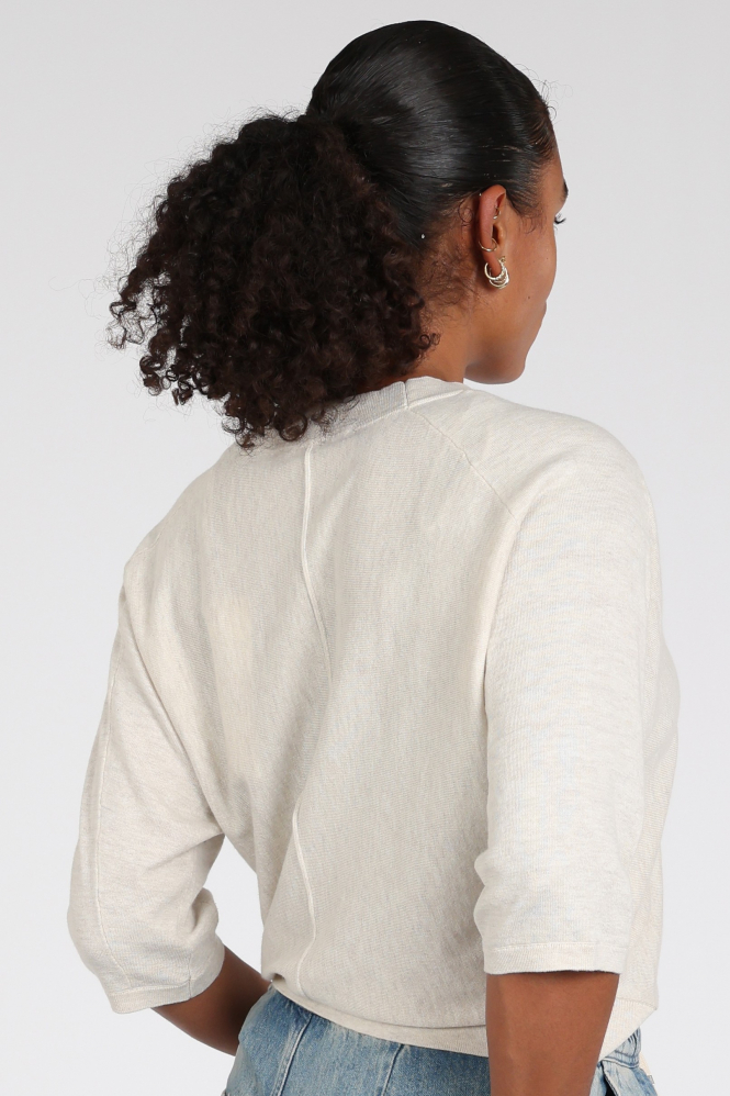 Yaya 01-000609-607 T-shirt korte mouw Beige