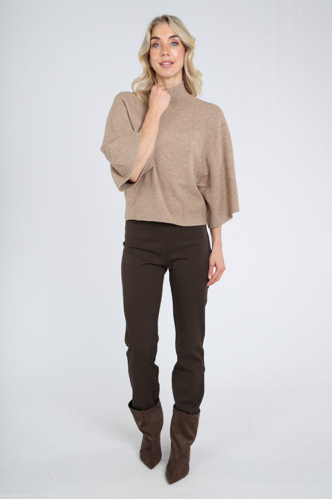 Yaya 01-000655-610 T-shirt korte mouw Beige