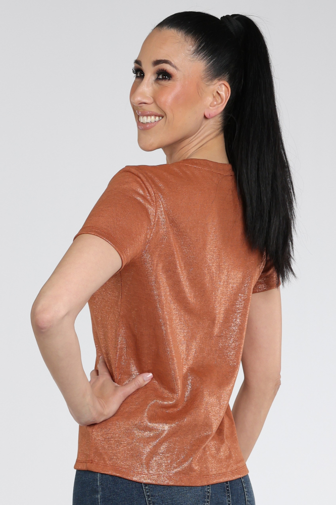 Geisha 62561-41 T-shirt korte mouw Bruin