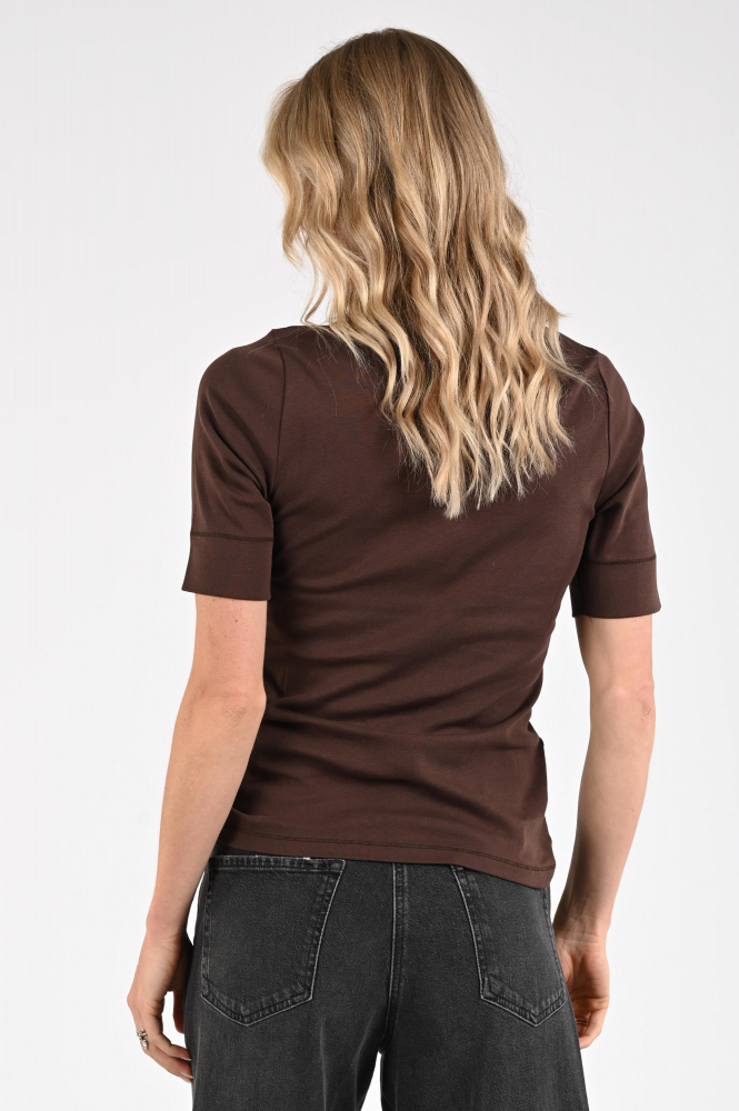 Co'couture 33166 Granny T-shirt korte mouw Bruin