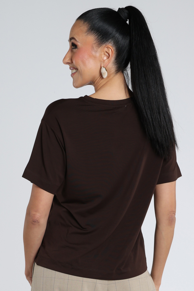 Knit-Ted Tiler 262p122 T-shirt korte mouw Bruin