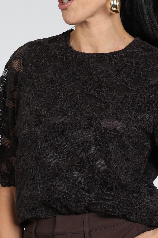 Co'couture 500195 T-shirt korte mouw Bruin