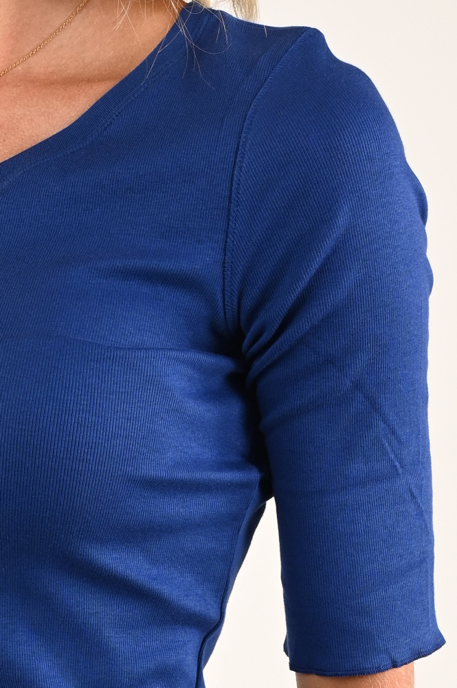 Marc Cain YA 48.09 J50 T-shirt korte mouw Blauw