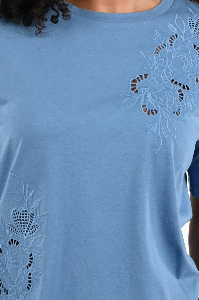 Monari 408620 T-shirt korte mouw Blauw