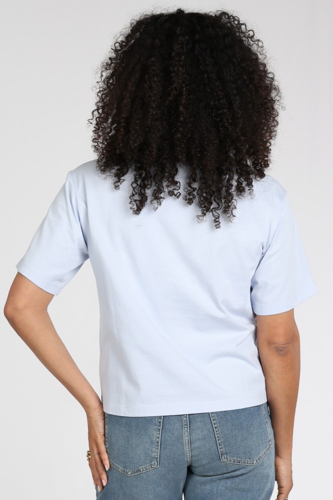 Yaya 01-719087-603 T-shirt korte mouw Blauw