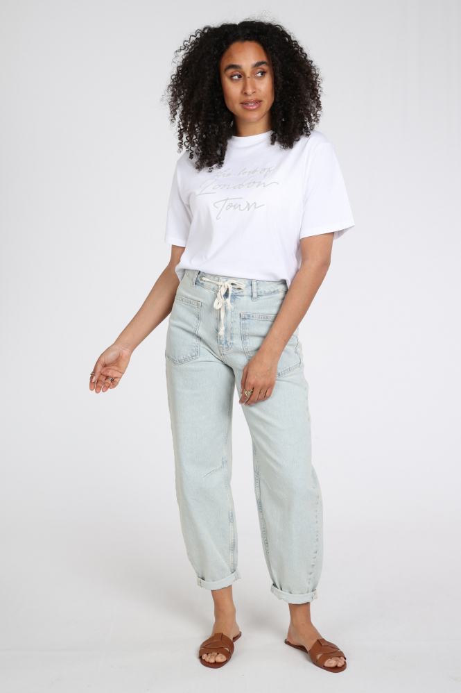 Yaya 01-719081-602 T-shirt korte mouw Blauw