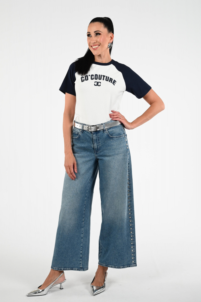 Co'couture Edge cc block T-shirt korte mouw Blauw