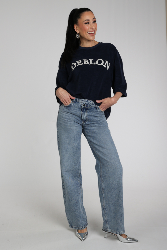 Deblon vine tee T-shirt korte mouw Blauw